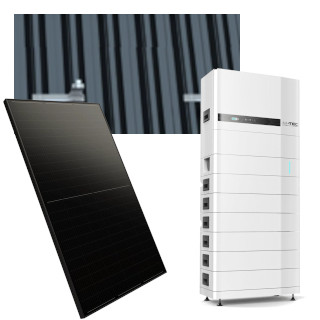 Solcellspaket, plåttak, 22xDS/10kW/11kWh