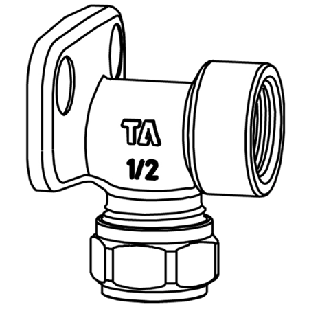 Väggfäste inv gänga, FPL, 12xG1/2