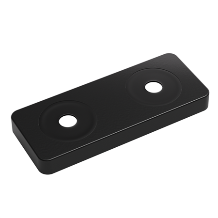 Faluplast Limbar Väggbricka Dubbel Svart 12-22 mm