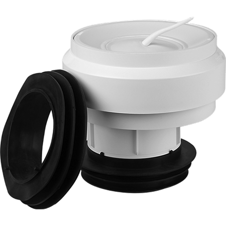 WC-Anslutning, Faluplast, 12 mm Excentrisk H:145 mm Vit